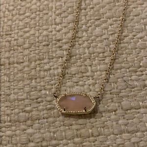 Kendra Scott Elisa Necklace Gold with Light Pink